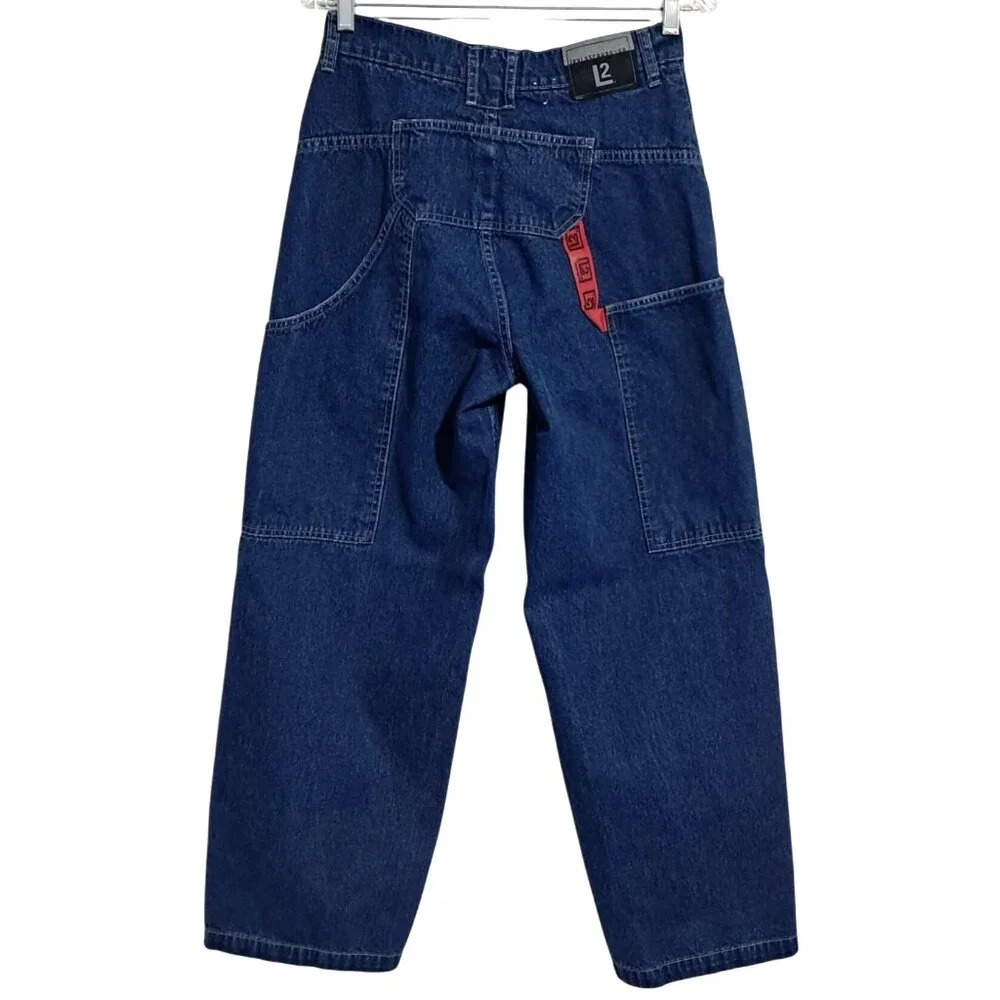 Levis L2 Jeans Mens W 28 Dark Wash Blue Denim‎ Baggy Relaxed Fit